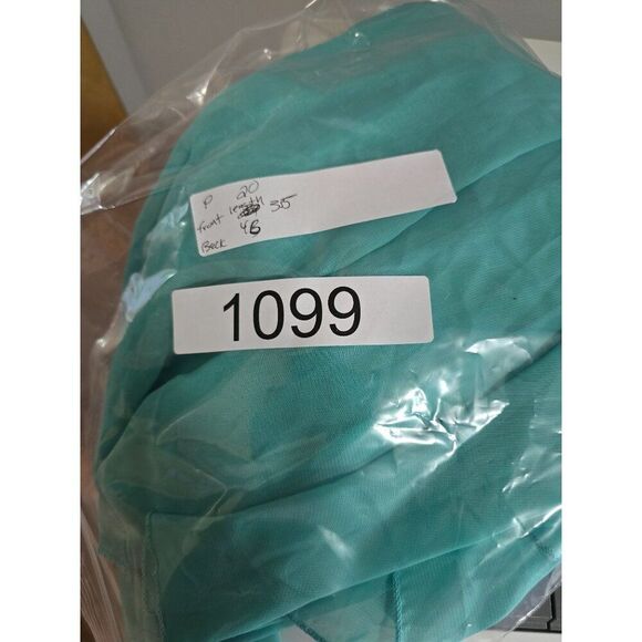 Tribal Print & Teal High-Low Chiffon Dress With Spaghetti Straps By Deb - Small - Picture 7 of 7